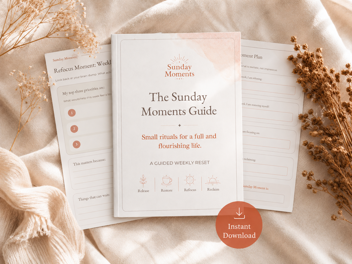The Sunday Moments Kit printable pages